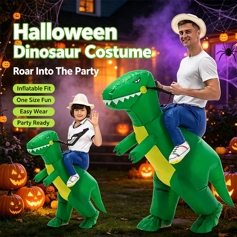 Kids Outdoor Ride On - Aufblasbares Dinosaurier-Kostüm zum Aufsitzen für Kinder
