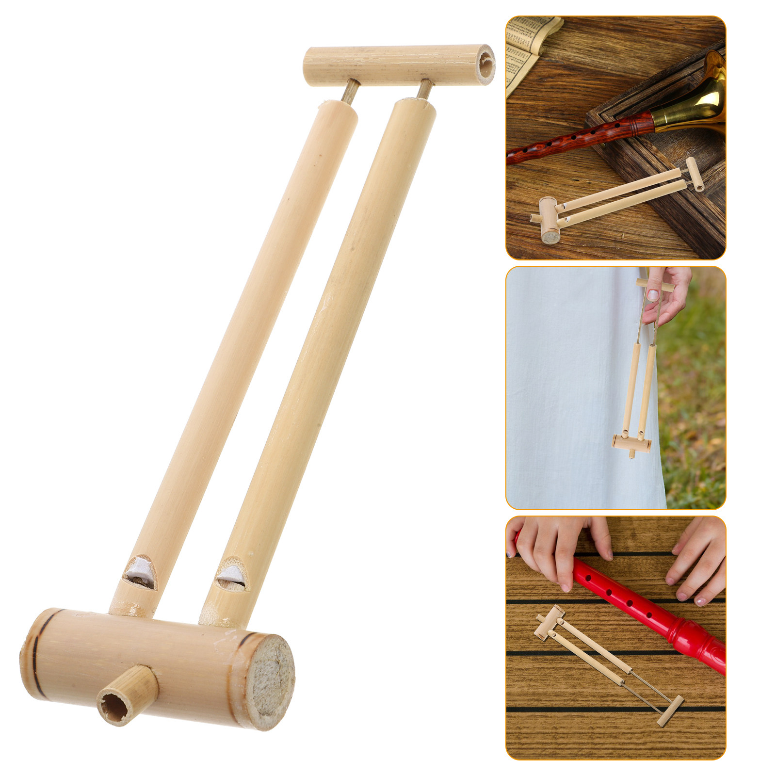 Kids Outdoor Instruments - Handgefertigte Bambus-Vogelpfeife, Musikinstrument für Kinder, frühes