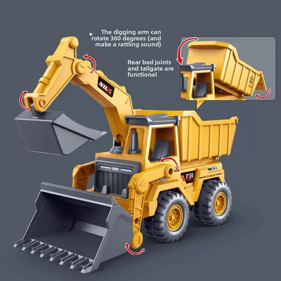 Kids Outdoor Excavator - 1 Stück Bagger-LKW-Modell Spielzeug Baufahrzeug Kleinkind