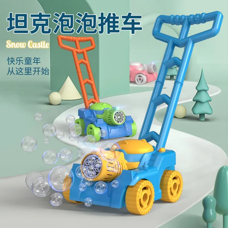 Kids Outdoor Lawn Mower - Trolley-Seifenblasenmaschine, Rasenmäher-Auto, Elektrisches Automatisches Seifenblasen-Auto, Sommer-Outdoor-Partyspiele,