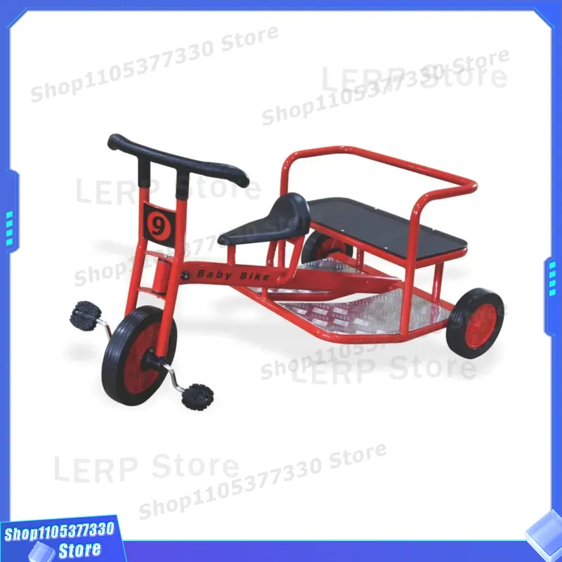 Kids Outdoor Ride On - LONGLY Kinderroller mit 2 Sitzen, Stahlrahmen,