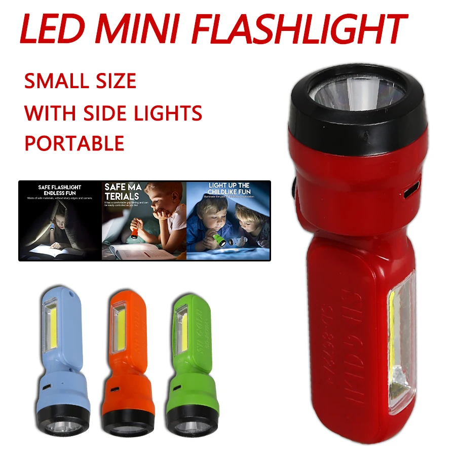 Kids Outdoor Gifts - Mini COB + XPE Kinder-Taschenlampe, USB