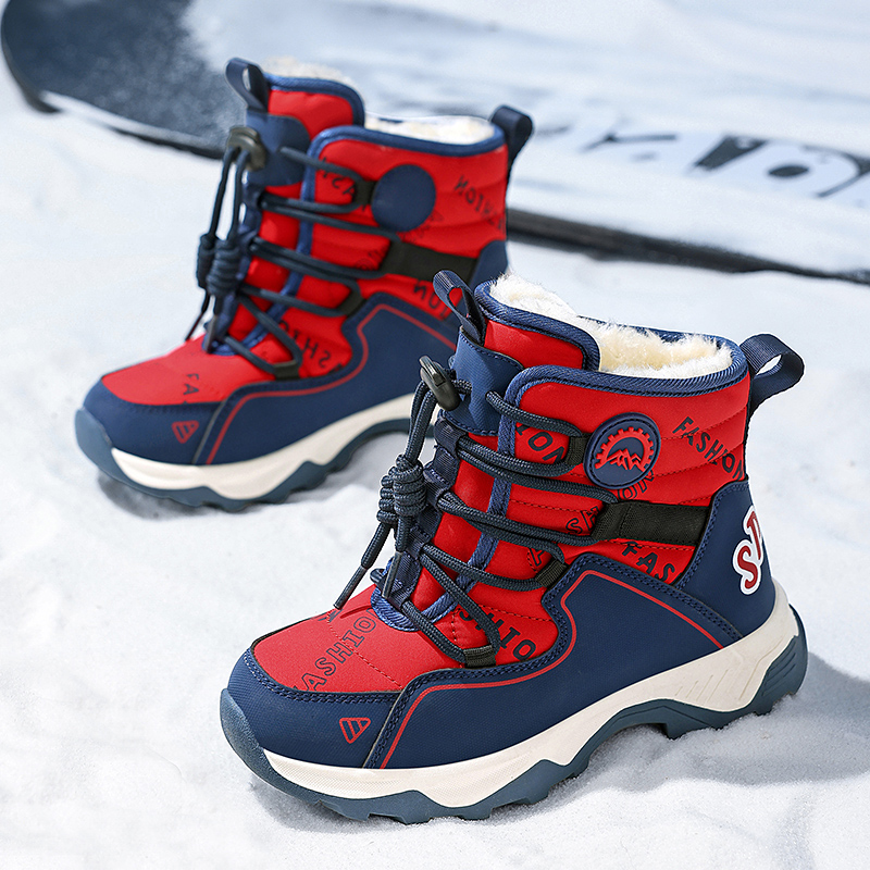 Kids Outdoor Zipline - Winterstiefel für Kinder, mit dickem Fleece-Futter,