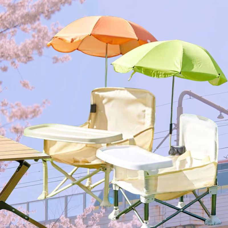 Kids Outdoor Bench - Tragbarer Kinderstuhl mit abnehmbarem Esstisch, klappbarer