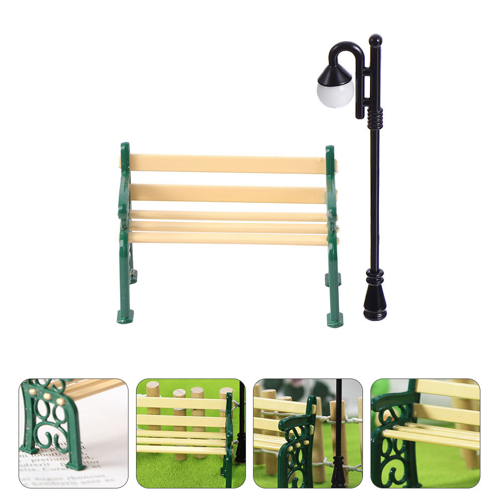 Kids Outdoor Bench - 2 Stück Bank aus Harz und