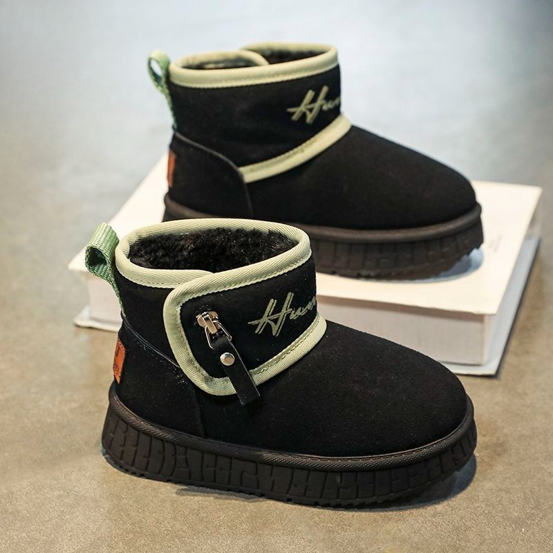 Kids Outdoor Zipline - Winter-Schneestiefel für Jungen, 2026, warme Fleece-gefütterte