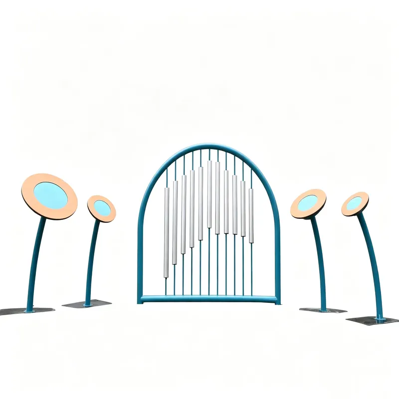 Kids Outdoor Instruments - Outdoor-Windspiel aus Metall mit Bogenform, Percussion-Instrument