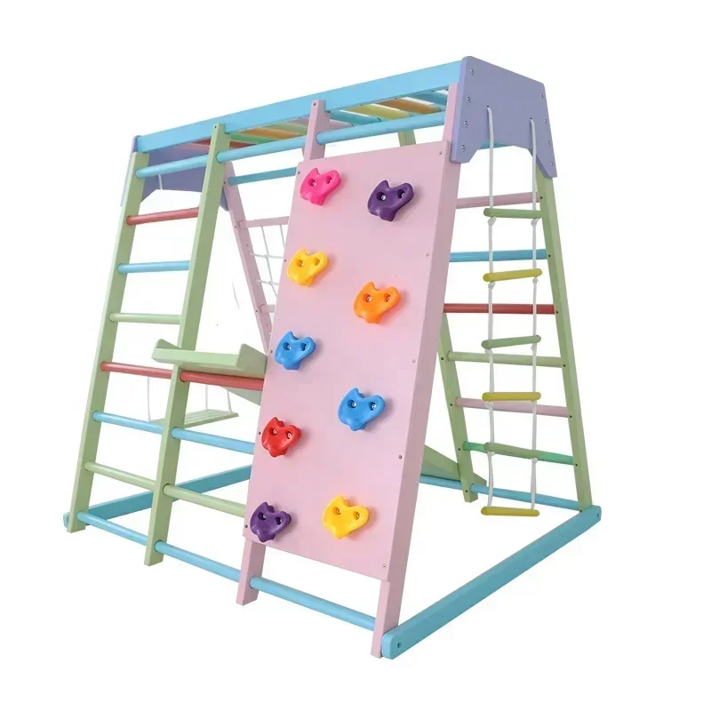 2025 Großhandel Kinder Kleinki – Kids Outdoor Jungle Gym With Slide Bewertung und Preis