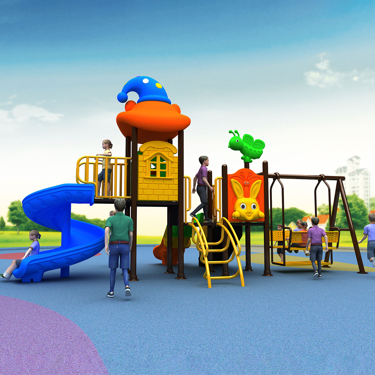 2026 Günstige Multifunktionale – Kids Outdoor Swing Set With Slide Bewertung und Preis