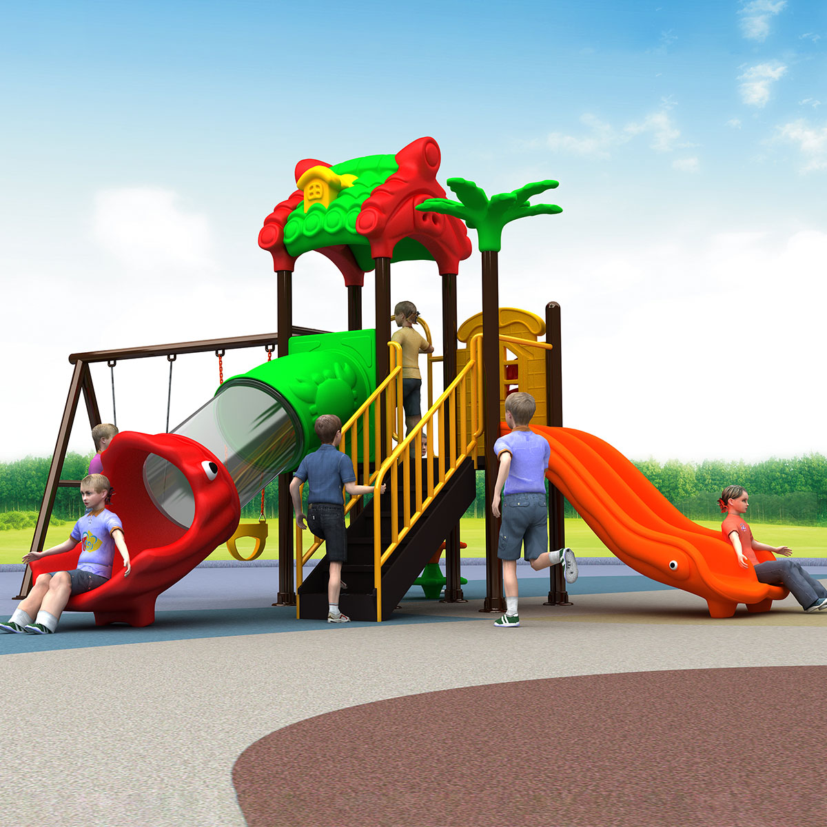2026 Günstige Multifunktionale – Kids Outdoor Swing Set With Slide Bewertung und Preis