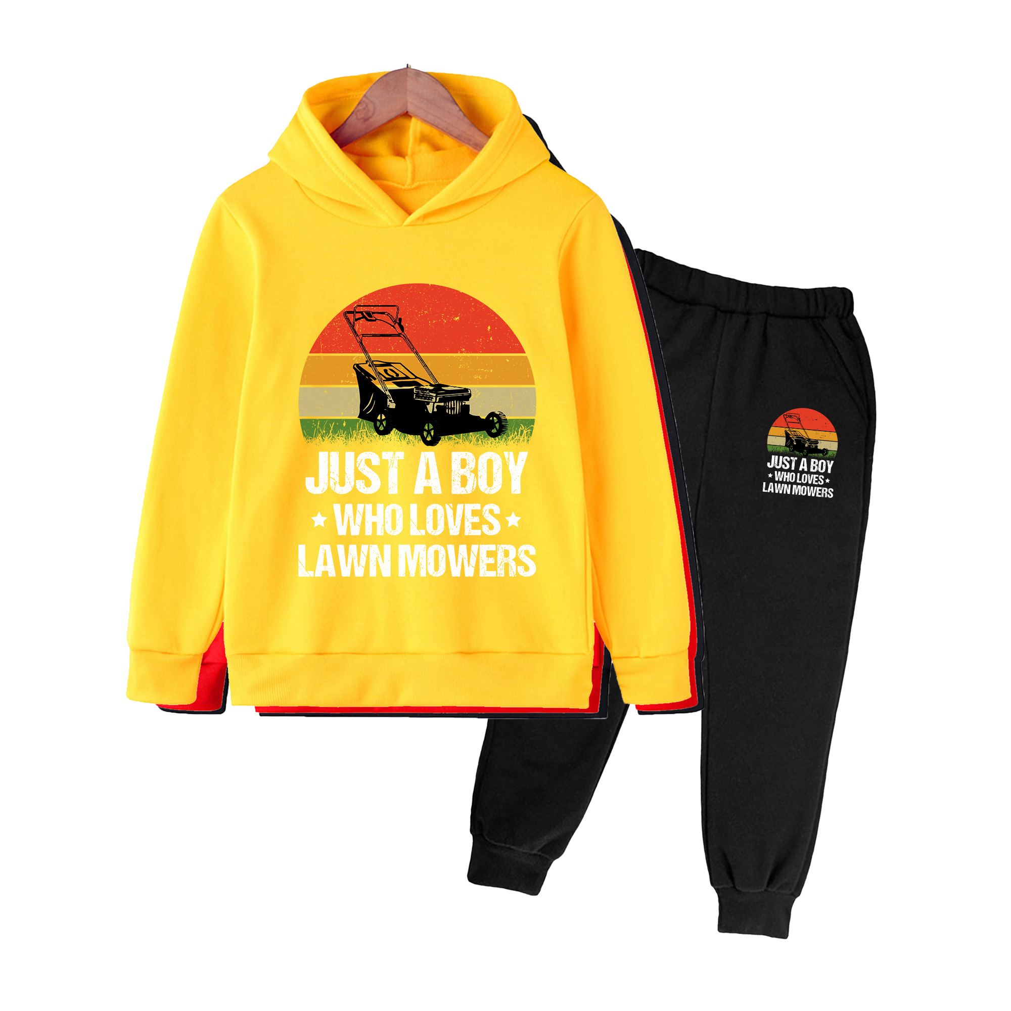 Kinder-Hoodie und Hosen-Set, R – Kids Outdoor Lawn Mower Bewertung und Preis