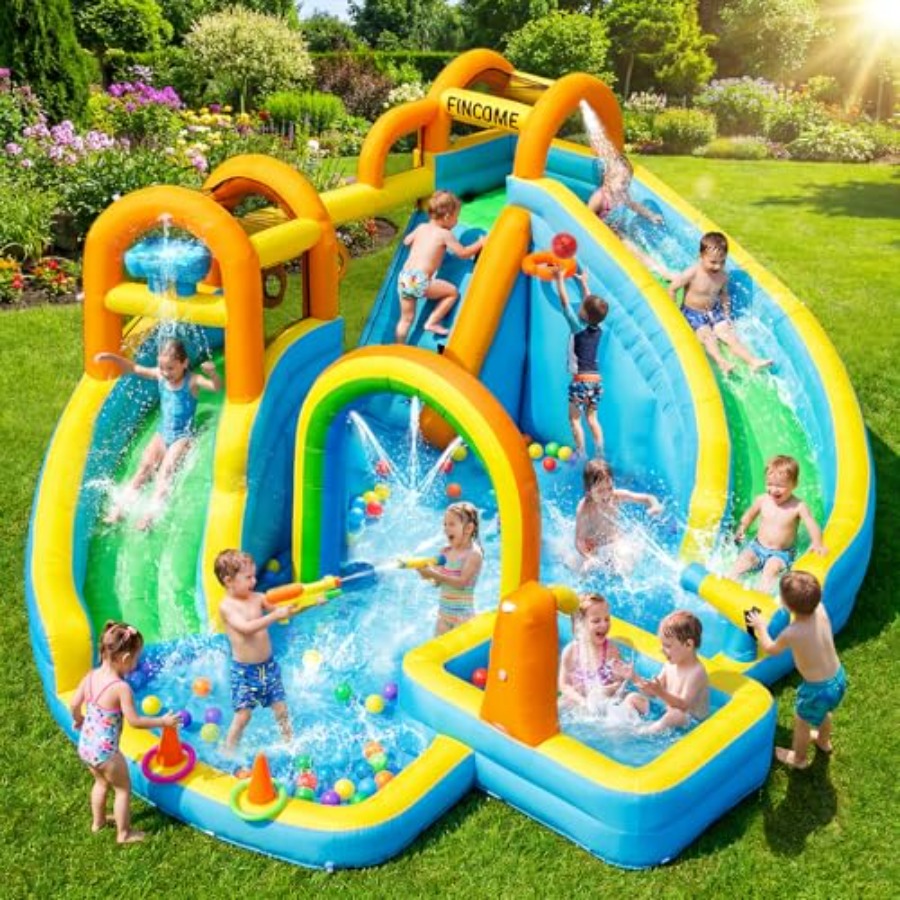 Aufblasbarer Wasserrutschenpar – Kids Outdoor Water Bewertung und Preis