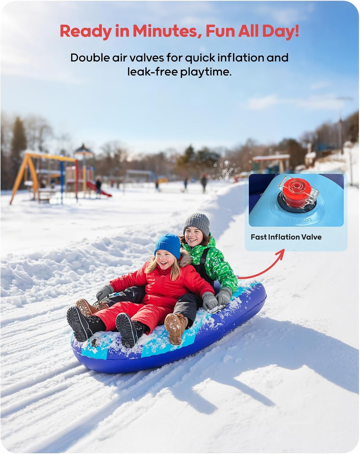 QPAU Aufblasbarer PVC-Schneesc – Kids Outdoor Gifts Bewertung und Preis