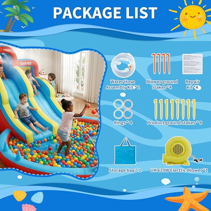 Ganzjähriger 8-in-1 aufblasbar – Kids Outdoor Water Bewertung und Preis