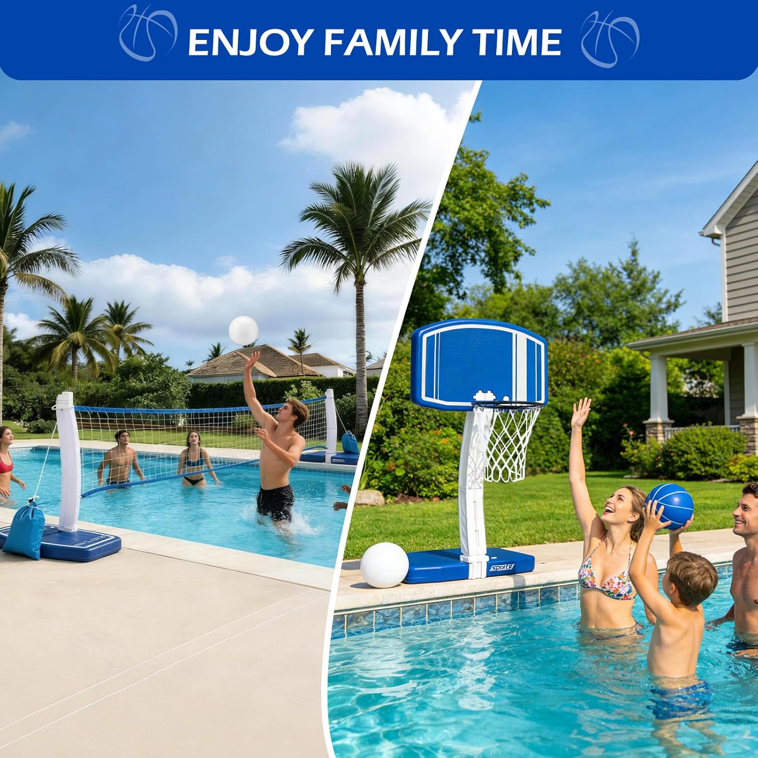 Oberirdischer Pool-Basketballk – Kids Outdoor Water Bewertung und Preis