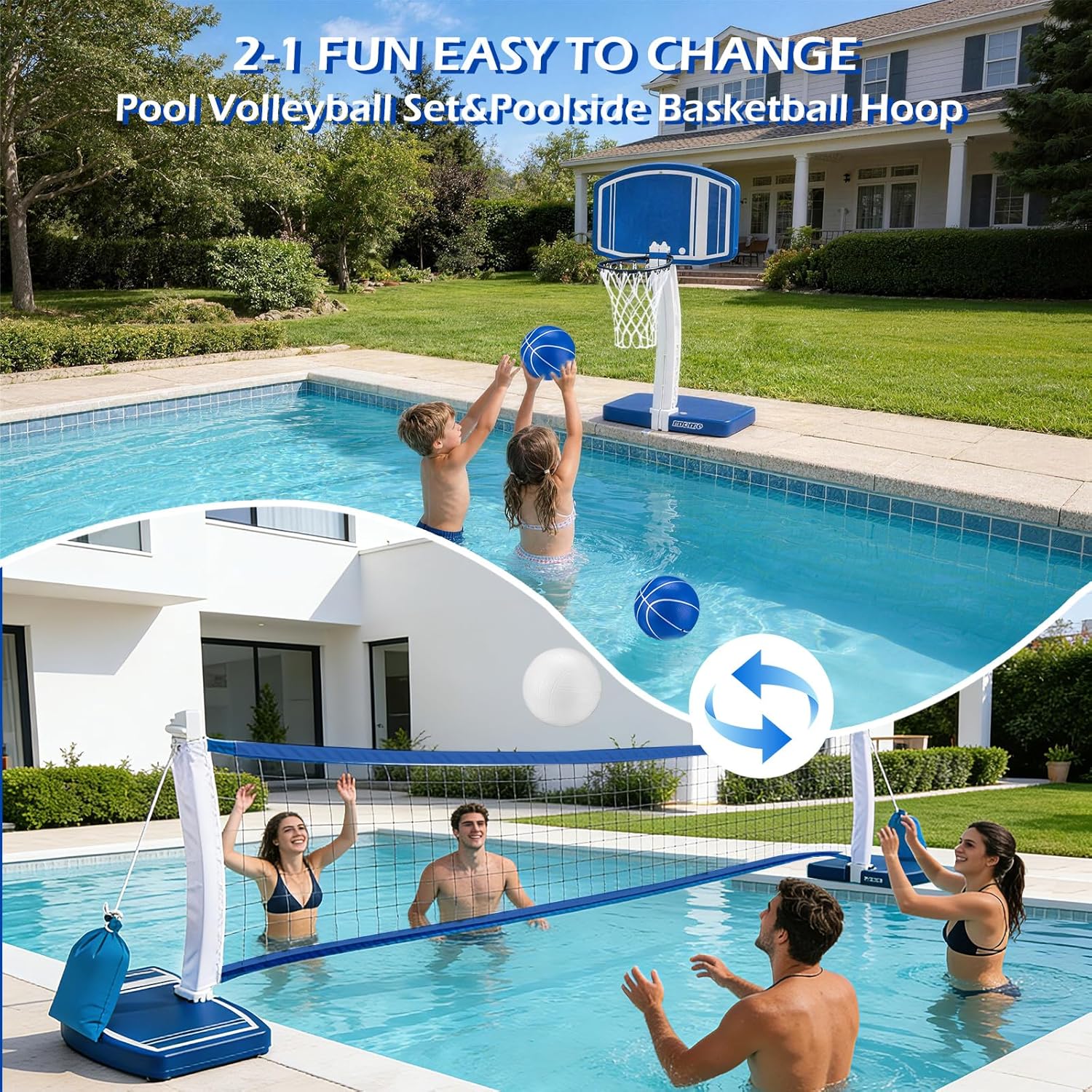 Oberirdischer Pool-Basketballk – Kids Outdoor Water Bewertung und Preis