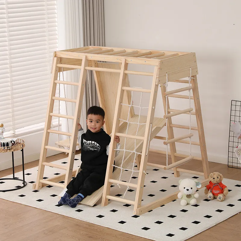 JMZ Holz-Dschungel-Klettergerü – Kids Outdoor Jungle Gym With Slide Bewertung und Preis