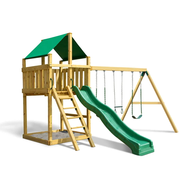 2026 Outdoor-Holzspielplatz mi – Kids Outdoor Swing Set With Slide Bewertung und Preis