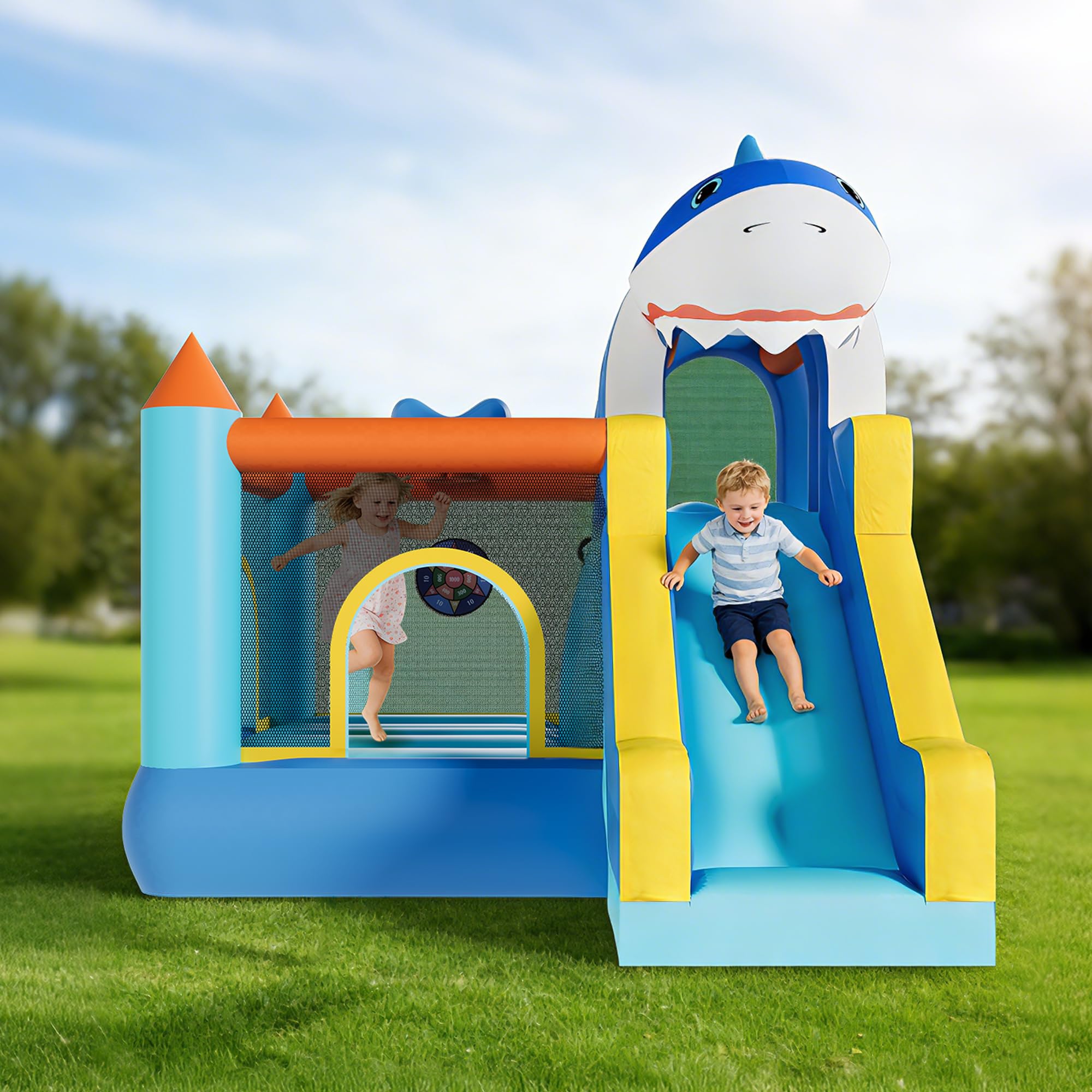 Aufblasbares Hüpfhaus mit Ruts – Kids Outdoor House With Slide Bewertung und Preis