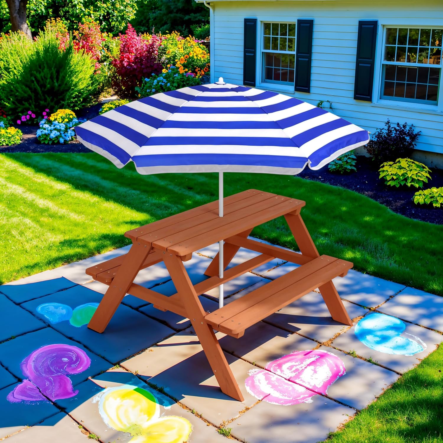 Holz-Picknicktisch für Kinder  – Kids Outdoor Bench Bewertung und Preis