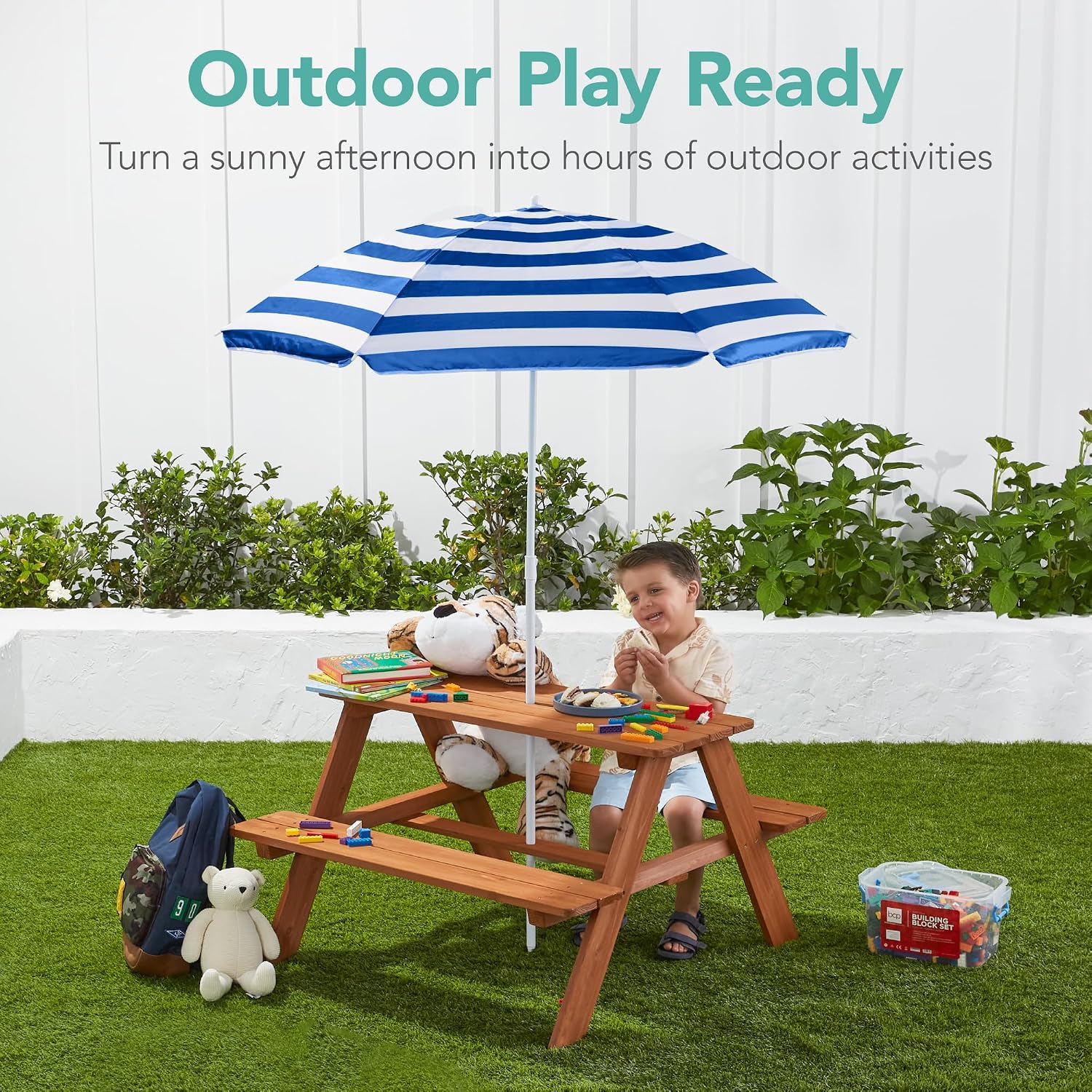 Holz-Picknicktisch für Kinder  – Kids Outdoor Bench Bewertung und Preis